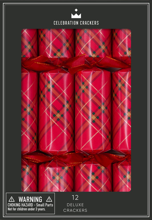 Red Plaid 12in Cracker (12pcs) FSC Mix - PACK 6