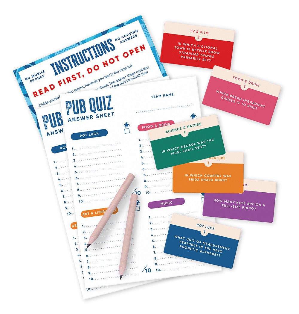 Pub Quiz 13in Cracker (6pcs) FSC Mix - PACK 6