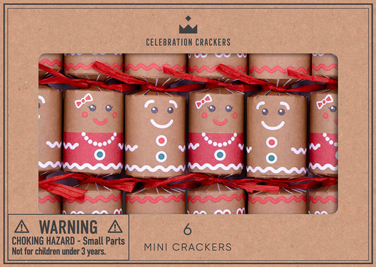 Mini Gingerbread 6in Cracker (6pcs) FSC Mix - Pack 24