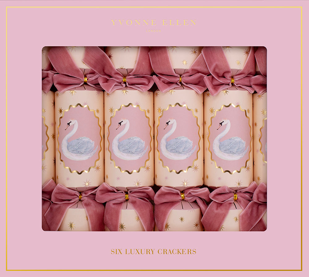 Yvonne Ellen Pink Swan 13in Cracker (6pcs) FSC Mix - PACK 6