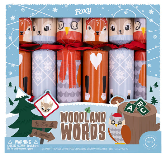 Woodland Words 12in Cracker (6pcs) FSC Mix PACK 6